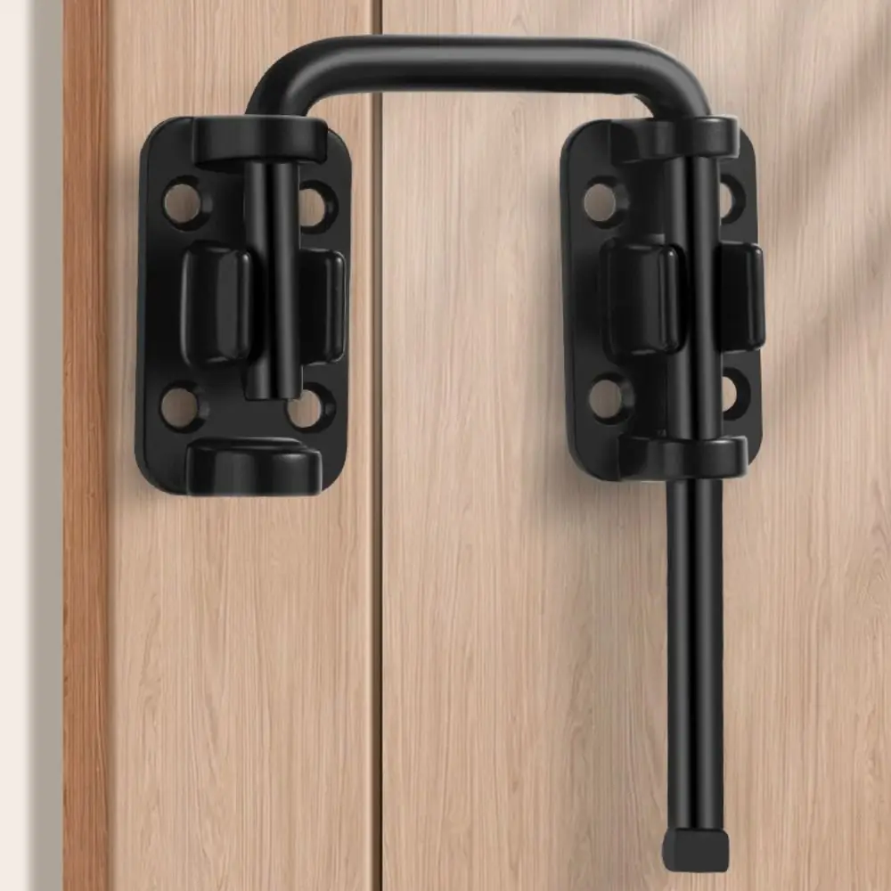 

Durable Stainless Steel Door Latch Lock Thickened 90/180 Degree Anti-theft Buckle Safety Non Perforated Door Bolts Toilet