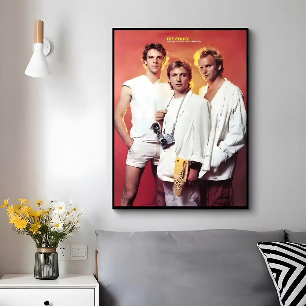 Classic Rock Band T-the Police Poster Trendy Aesthetic Wall Decor for Dorm & Bedroom