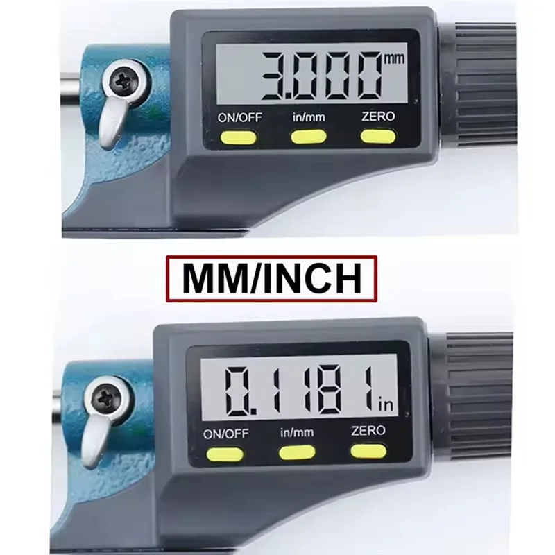 

AT19-0.001Mm Electronic OD Micrometer 0-25Mm Digital Micrometer Carbide Tip Measuring Tool Caliper Gauge Micrometer