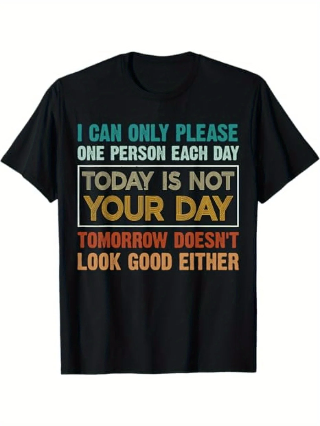 

"Today Is Not Your Day" T-Shirt - Bold Geometric Print, Lightweight Breathable Hiking/Casual Tee