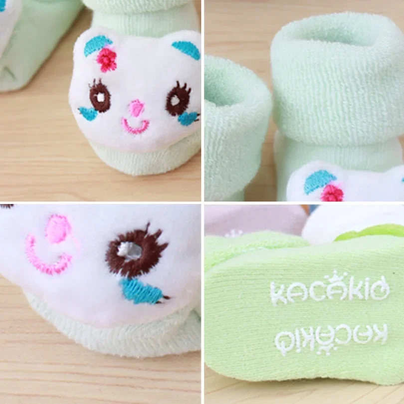 Cartoon Newborn Kids Baby Girls Boy Anti-Slip Warm Toddler Socks Slipper Shoes Boots for 0-12 Months Baby Soft Warm Infant Socks