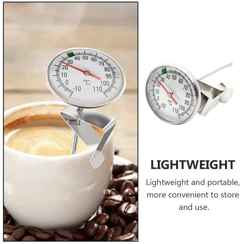 

1Set Metal Food Thermometer Kitchen Probe Type Heat Resistant Fast Accurate Temperature Measuring Tool Coffee Milk Thermometer