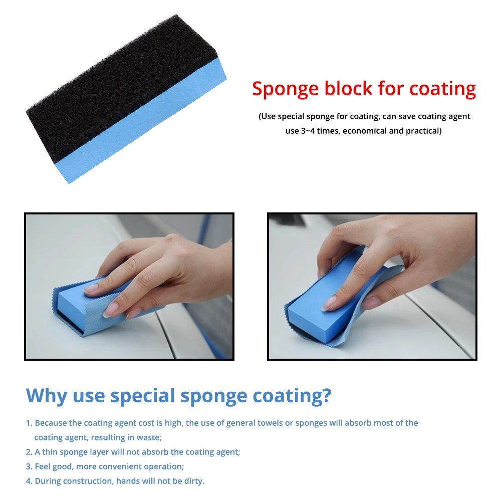 30Pcs Car Ceramic Coating Waxing Polishing Sponge Automobiles Glass Nano Wax Coat Applicator Pads Wipe Clean Tool Accessories