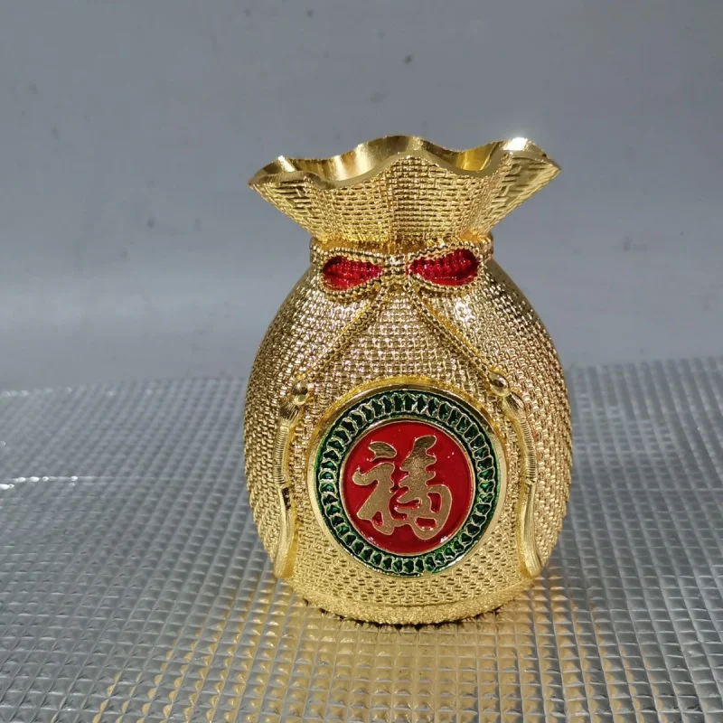 Copper piggy bank, fortune-bringing home decoration, money , treasure bag, savings jar, wealth accumulation bowl, luxury styl