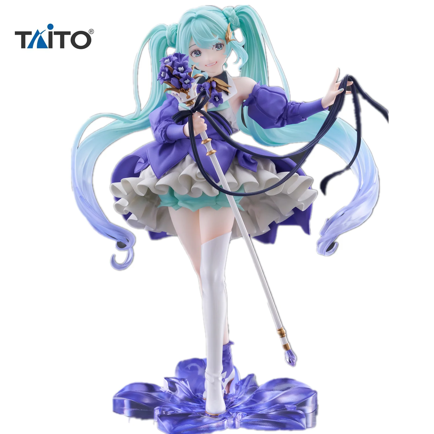 

Original Taito Hatsune Miku Birthday 2024 AMP＋Flower Anime Figure Ver Toys Action Figurine Collection PVC Model Birthday Gift