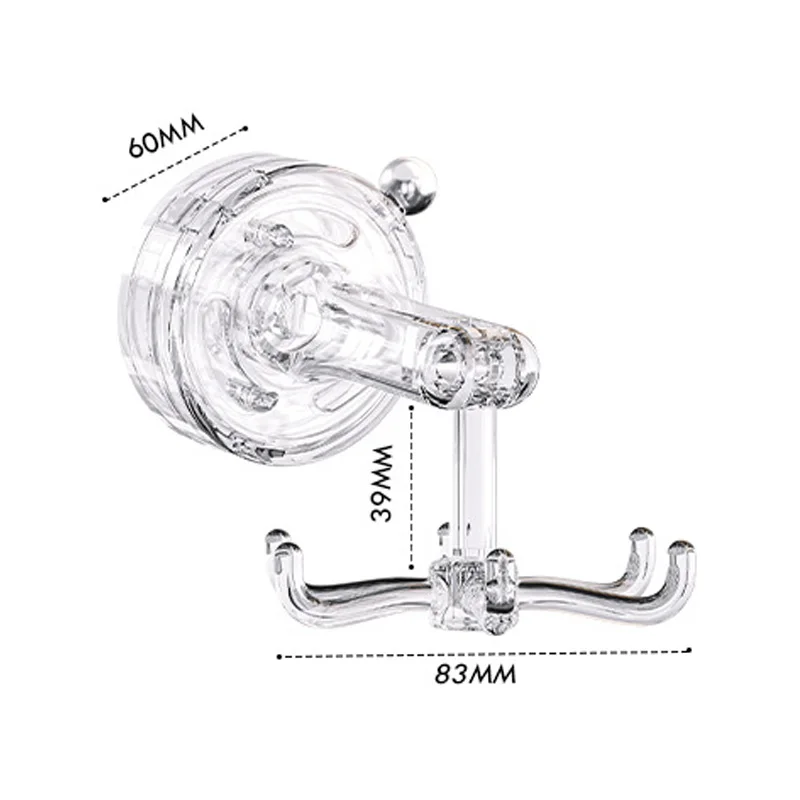 1pc Six Claws Rotatable Suction Cup Hook Foldable Punch Free Spoon Shovel Storage Rack Traceless Hook  Kitchen Organizer image 6