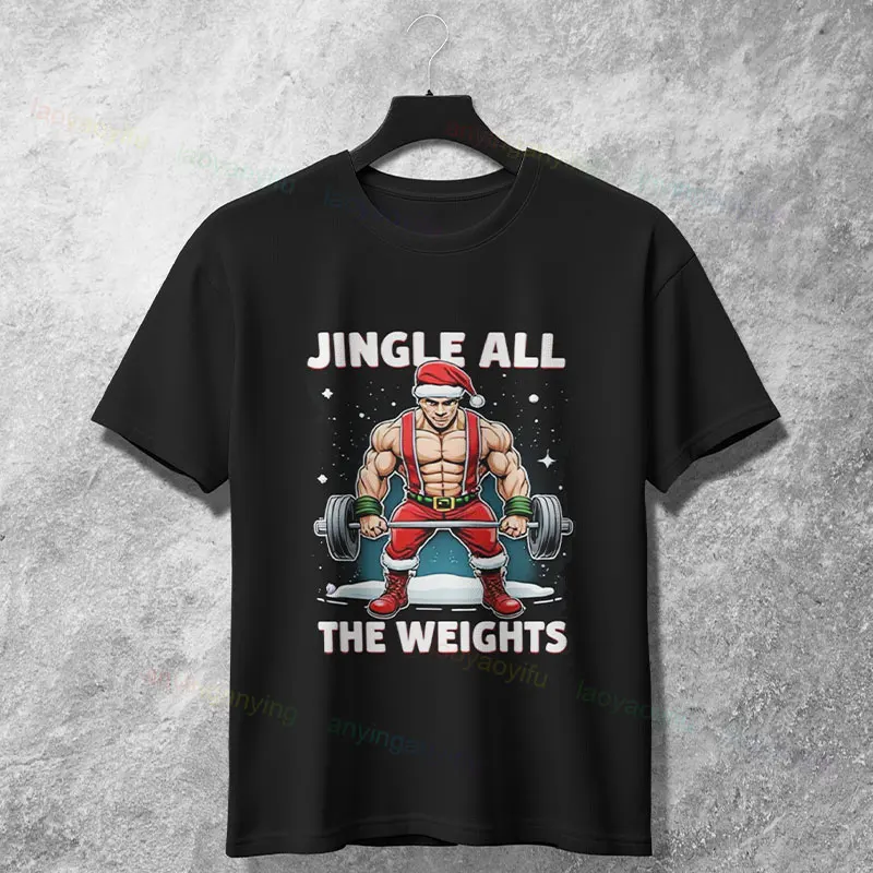 مضحك كبير نيك الطاقة عيد الميلاد رياضة الجرافيك تي شيرت الفكاهة نمط عادية المحملة 100% القطن قصير الأكمام الجولة الرقبة التي شيرت الشارع الشهير #5