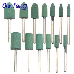 5/10Pcs Rubber Abrasive 3mm Shank Grinding Head for Mold Metal Polishing Dremel Rotary Tools