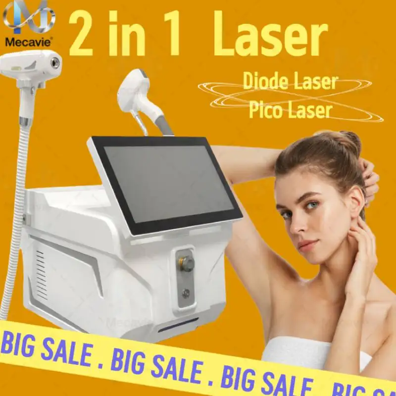 

‌ Новинка 2025 года, 4000 Вт, сопрано, 2 в 1, диодный лазер, ледяной титановый аппарат для удаления волос, 808 нм, 4 волны, безболезненное устройство для постоянного ухода за кожей