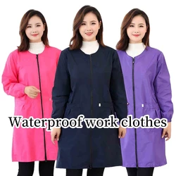Dog Grooming Uniform Pet Groomer Waterproof Gown Hairdressing Work Clothes Beauty Salon Robe Hairdresser Uniforms Women Y0716