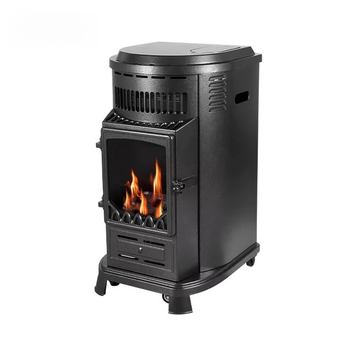 Living Flame Indoor Gas Heater 3.4 kw Portable Gas Heater FH-708F With ECO Fan System of Power Generation System