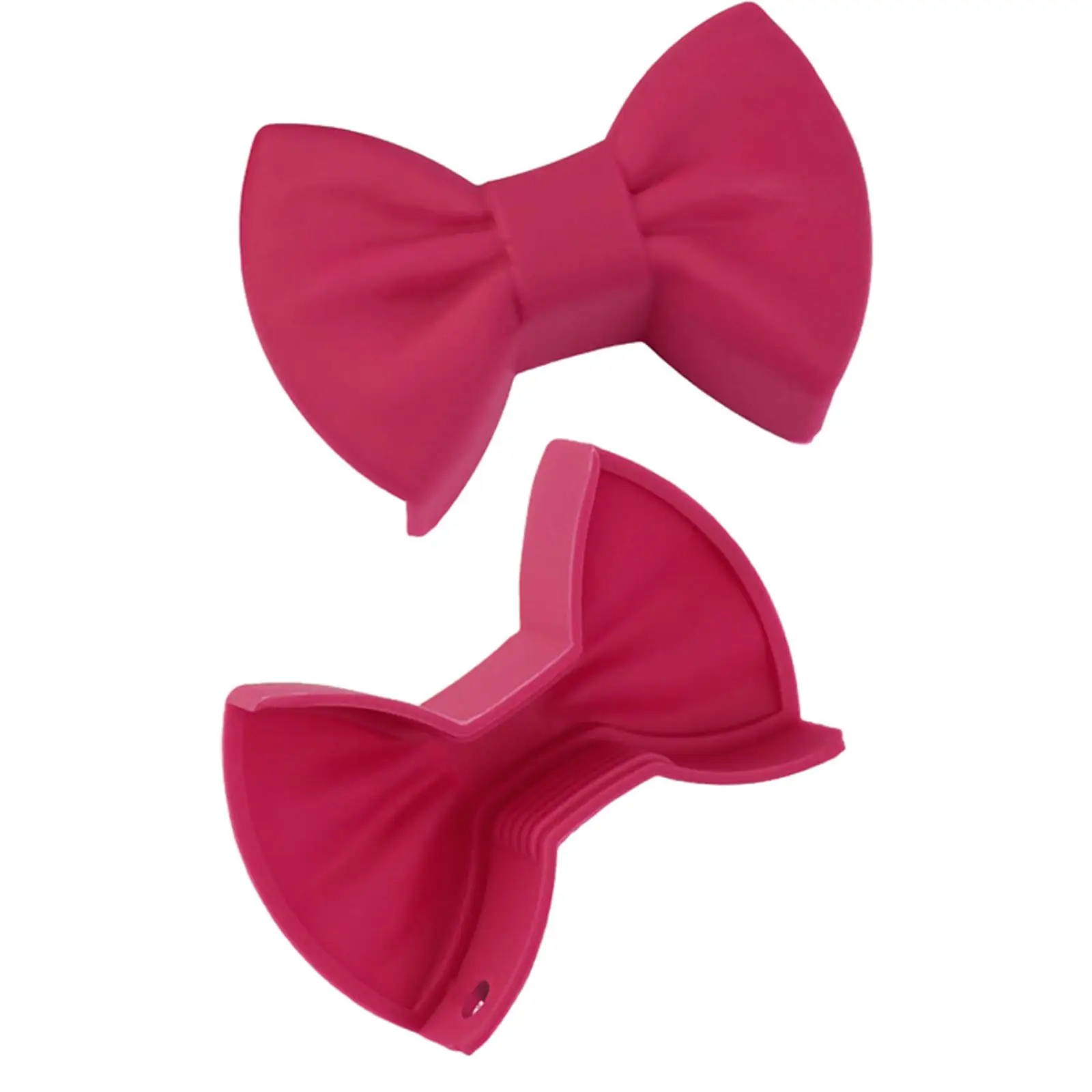 Heat Resistant Silicone Pinch Grips Anti Scald Kitchen Mittens Bowknot Design Oven Gloves for Baking BBQ Grill Pot Holder Set