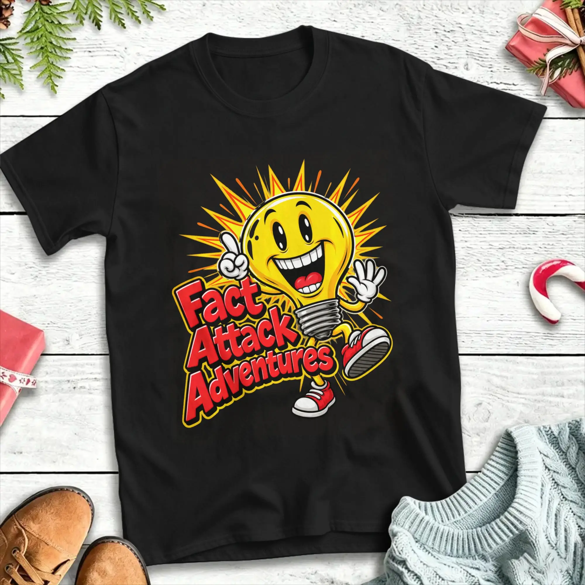 Novelty Fact Attack Adventures T-Shirts for Men O Neck 100% Cotton T Shirts  Short Sleeve Tees Plus Size Tops