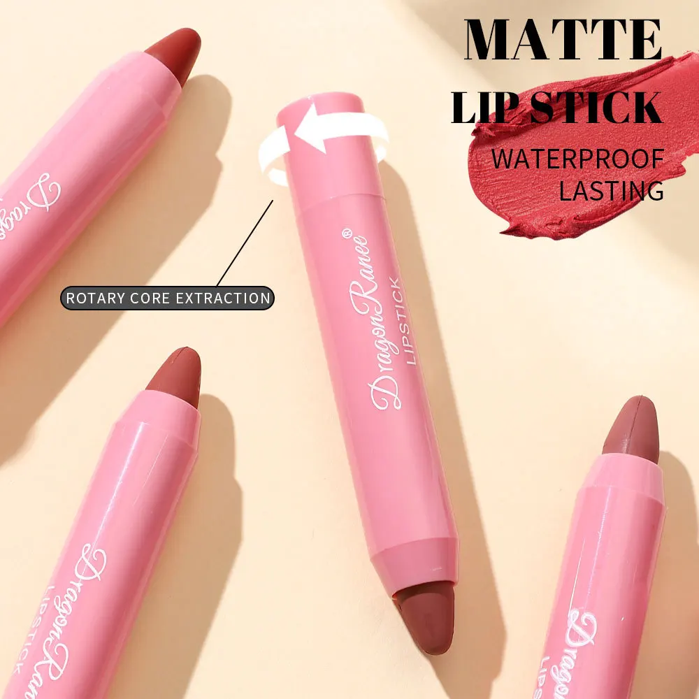 Nude Brown Lipliner Pen Waterproof Sexy Red Matte Contour Tint Lipstick Lasting Non-stick Cup Lipliner Pen Lips Makeup Cosmetic