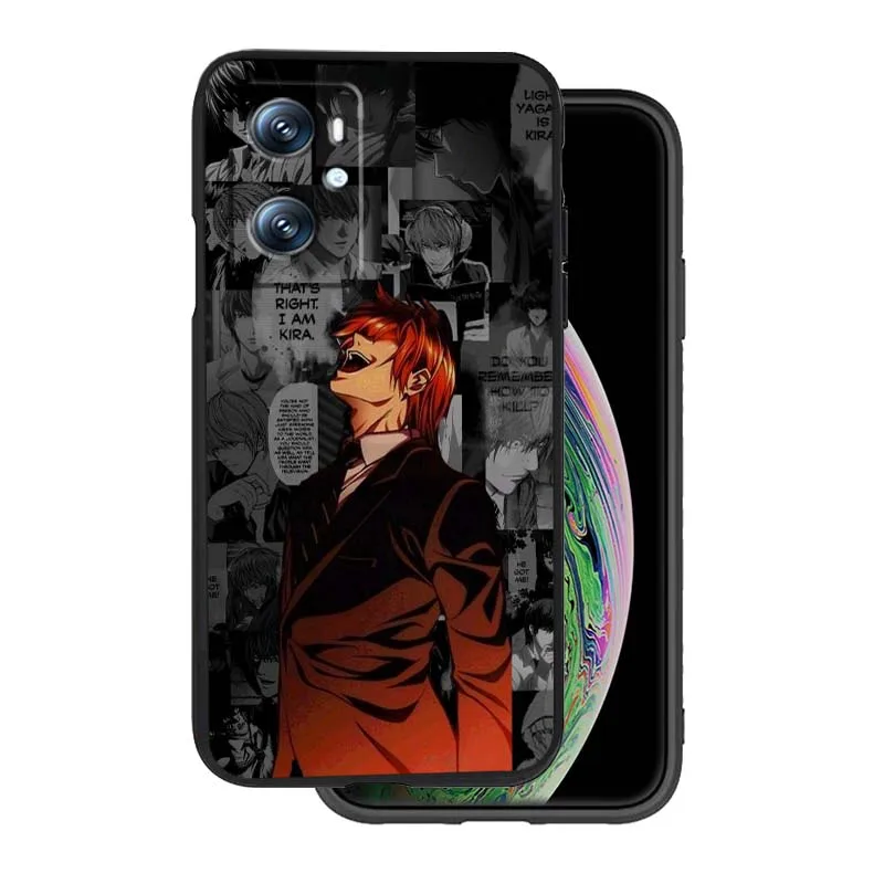 أنيمي مذكرة الموت كول شعبية جراب هاتف ل ممن لهم رينو 7 A96 A40 A58 5 6 Realme GT A74 A78 Neo2 A74 A78 البحث X5 X3 X7 X8 الأسود #2