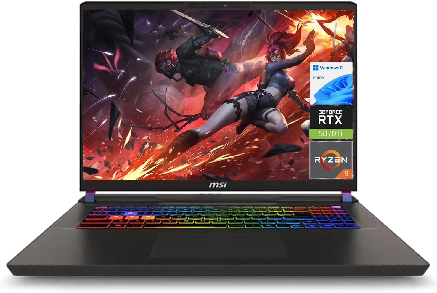 

Игровой ноутбук MSI Vector 16 240 Гц, 16 дюймов QHD+, Ryzen 9 8940HX, RTX 5070 Ti, 64 ГБ DDR5, 2 ТБ SSD, RGB-клавиатура, WiFi 6E, Windows 11