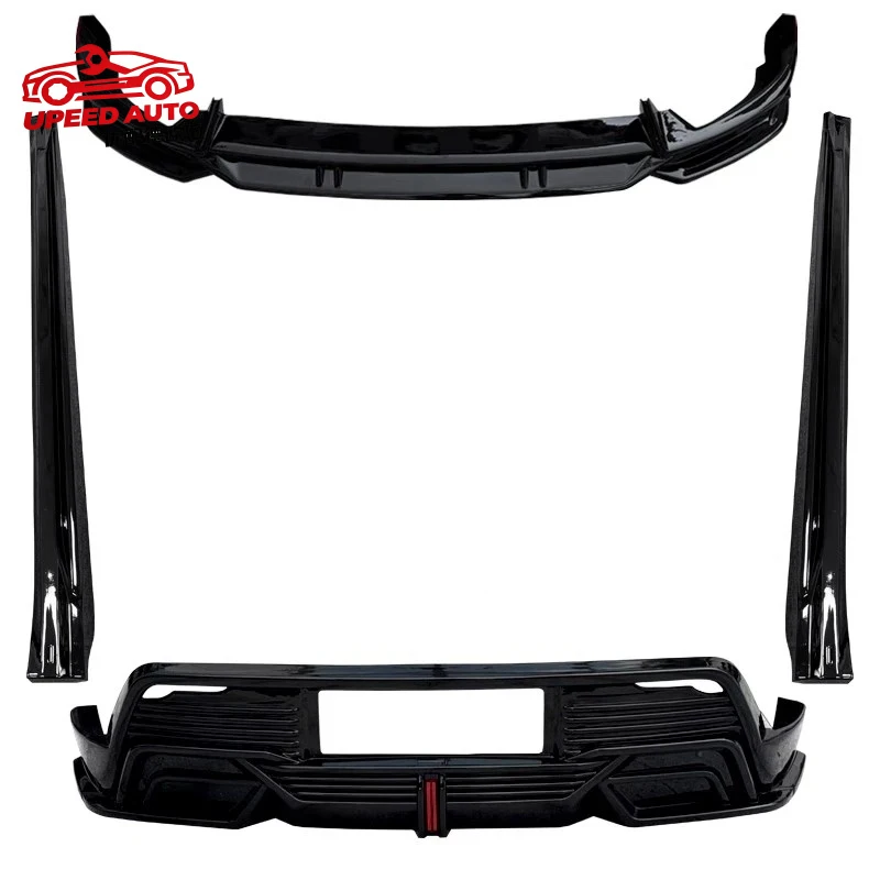 

Suitable for Gloss Black Car Body Kit Tesla Model Y Refresh 2025 Modified Front Shovel Side Skirts Rear Lip