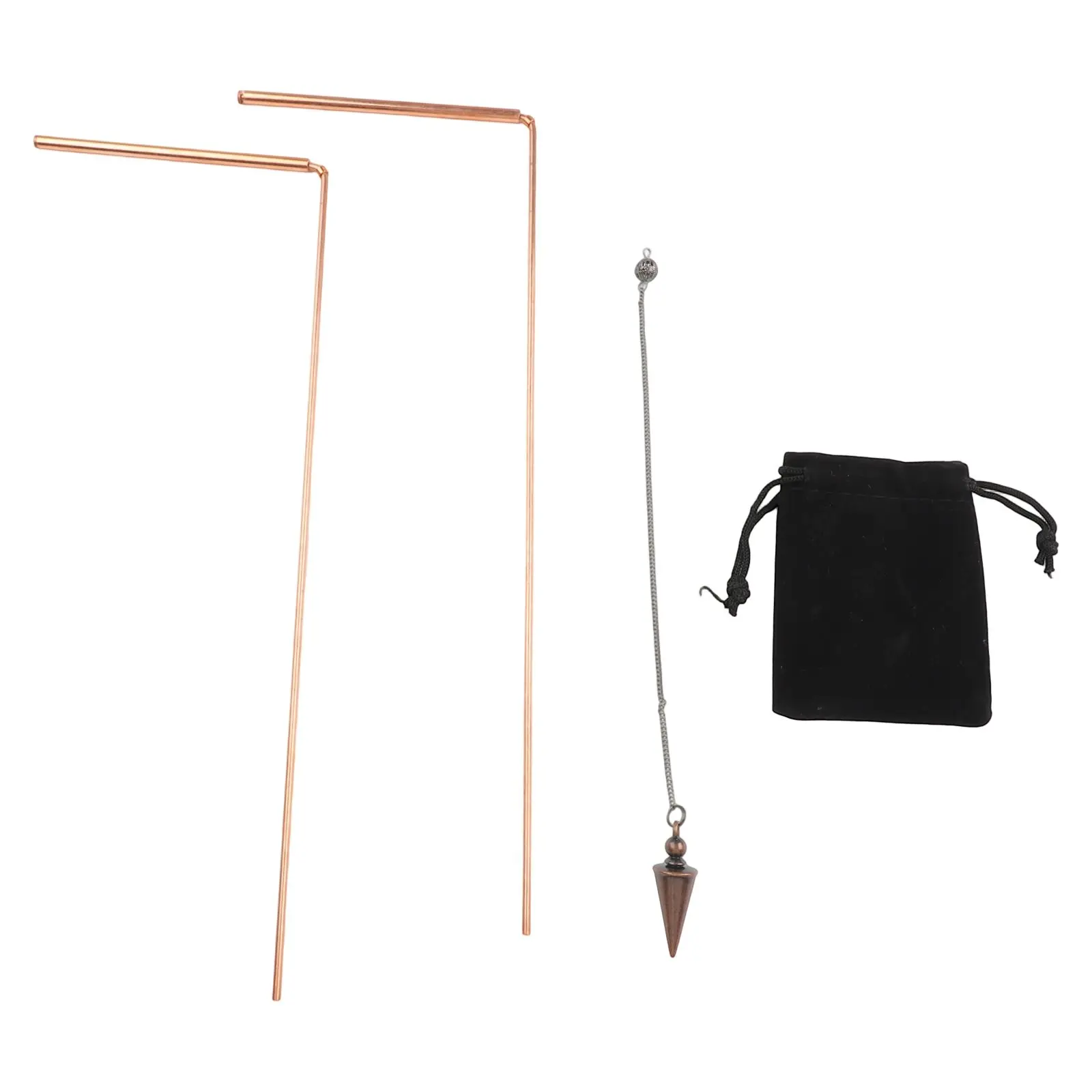 99 9 Copper Dowsing Rod Set with Telescopic Rods and Pendulum for Psychic Divination Energy Therapy and Spiritual Exploration