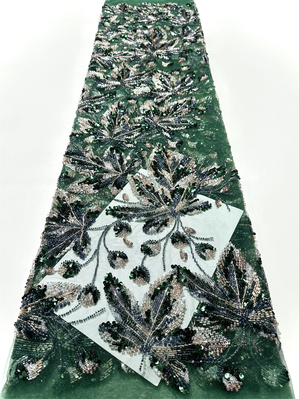 5 Yards African Lace Fabric Beads Lace 2026 High Quality Lace Nigeria Sequins Lace Fabrics for Wedding Evening Dress Sewing