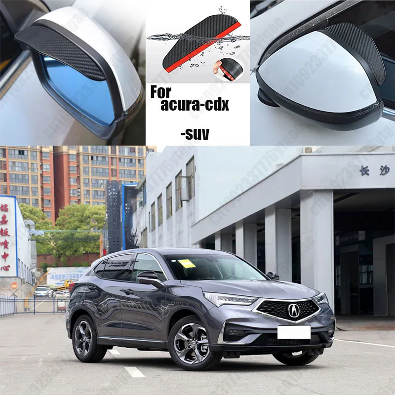 

For acura-cdx 2PCS Car Rearview Mirror Rain Eyebrow Visor Carbon Fiber Car Rearview Side Snow Sun Visor Rain Cover
