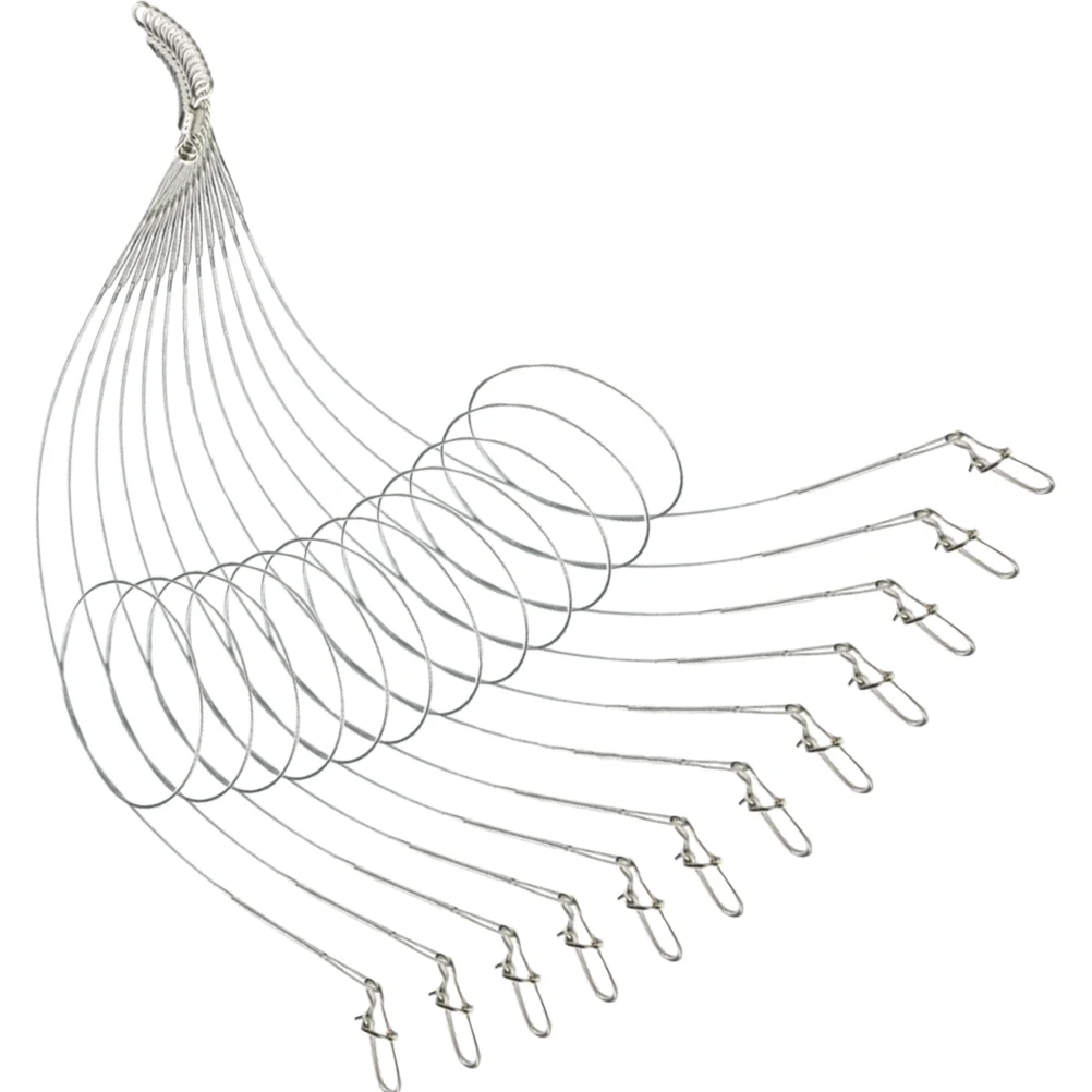 

Premium Fishing Leader 10pcs Stainless Steel Copper Anti Wear Wire Strong Swivels Twine Freshwater Bass Carp