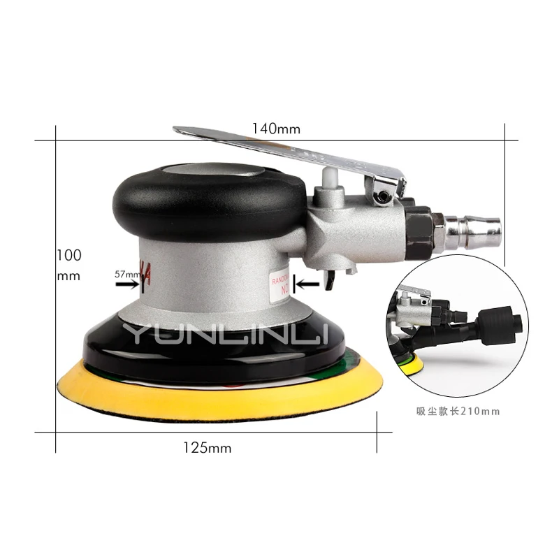 

Pneumatic Polishing Machine Grinder 5 Inch/125mm Sandpaper Machine Air Sander Polished Grinding Machine Hand Tools ULC-1025
