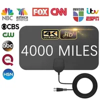 4K TV Antenna For Global Digital TV 1080P DVB-T2 4000 Mile HD Booster For RV outdoor Car antenna Indoor Smart TV Signal Receiver