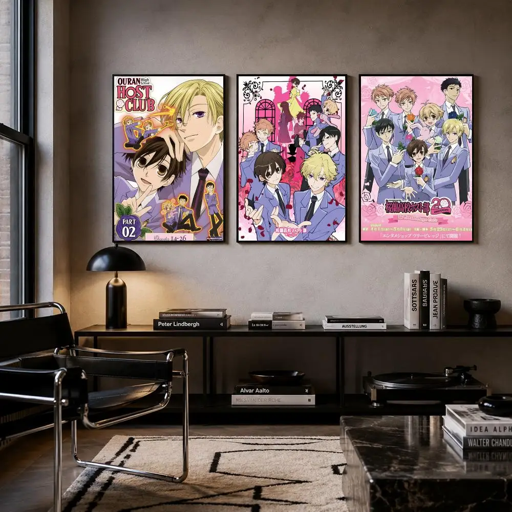 Anime Ouran High School Host Club Poster Poster Room Wall Art Decor Waterproof Stickers For Home Bar Bedroom Decoration