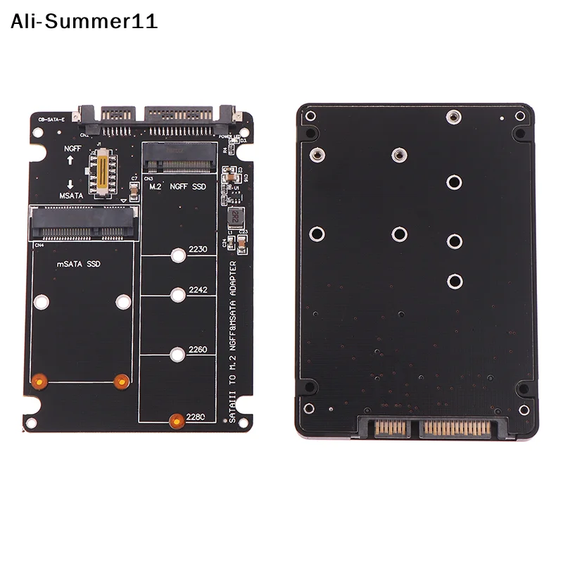 【A11】SATA 60Gbps To M2 NGFF SATA SSD MSATA SSD Adapter MSATA To SATA M.2 NGFF To SATA  Disk Adapter Board