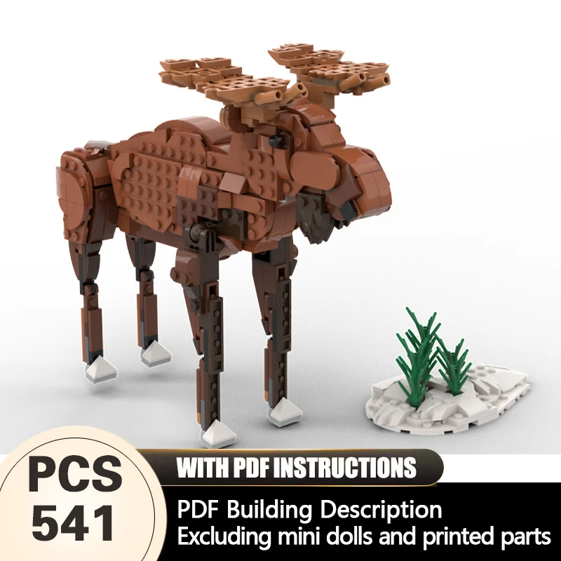 

Creators Animal Series Model MOC Building Bricks Moose Modular Technology Gifts Holiday Assemble Children Toys Suit