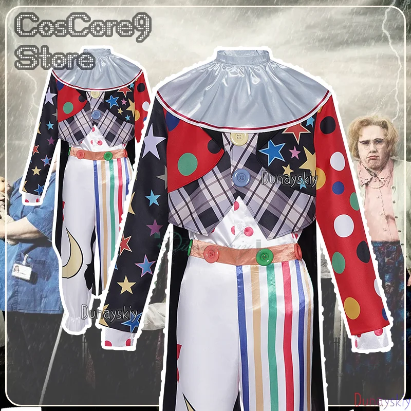 

Horror Jumpsuit Circus Uniform Mr. Jelly Clown Cosplay 코스프레 Halloween Circus Clown Outfits For Men Women Halloween Carnival