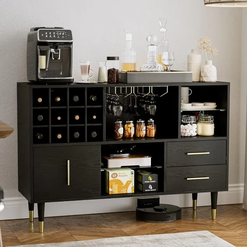 Coffee Bar Cabinet with Storage,Sideboard Buffet Cabinet for Liquor and Glasses,Accent Console Table for Home,Kitchen,DiningRoom