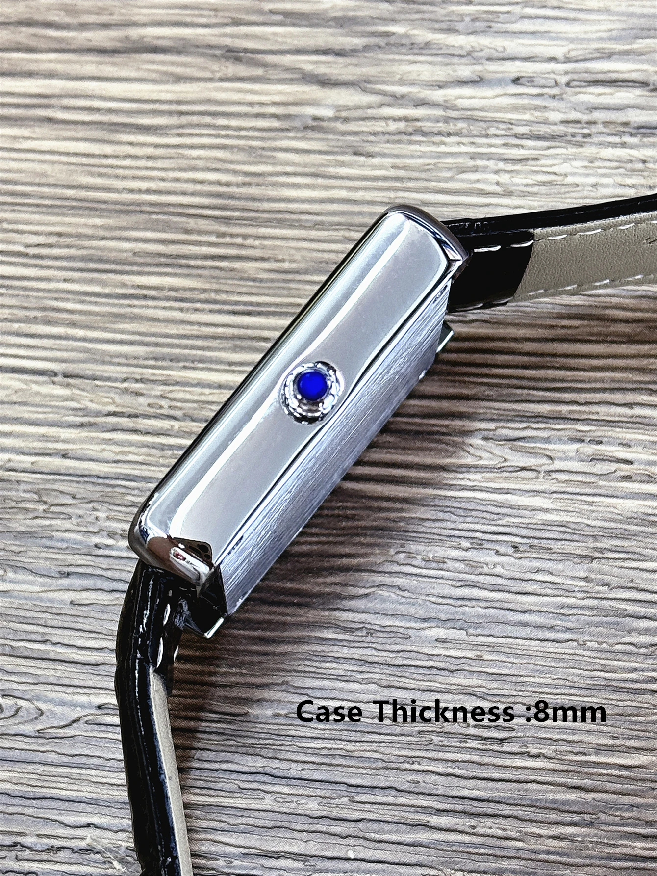 ساعة رجالية للأعمال بتقويم كلاسيكي كلاسيكي فاخر من الجلد مقاومة للماء ساعات كوارتز عصرية للرجال مع صندوق وبطارية احتياطية #4