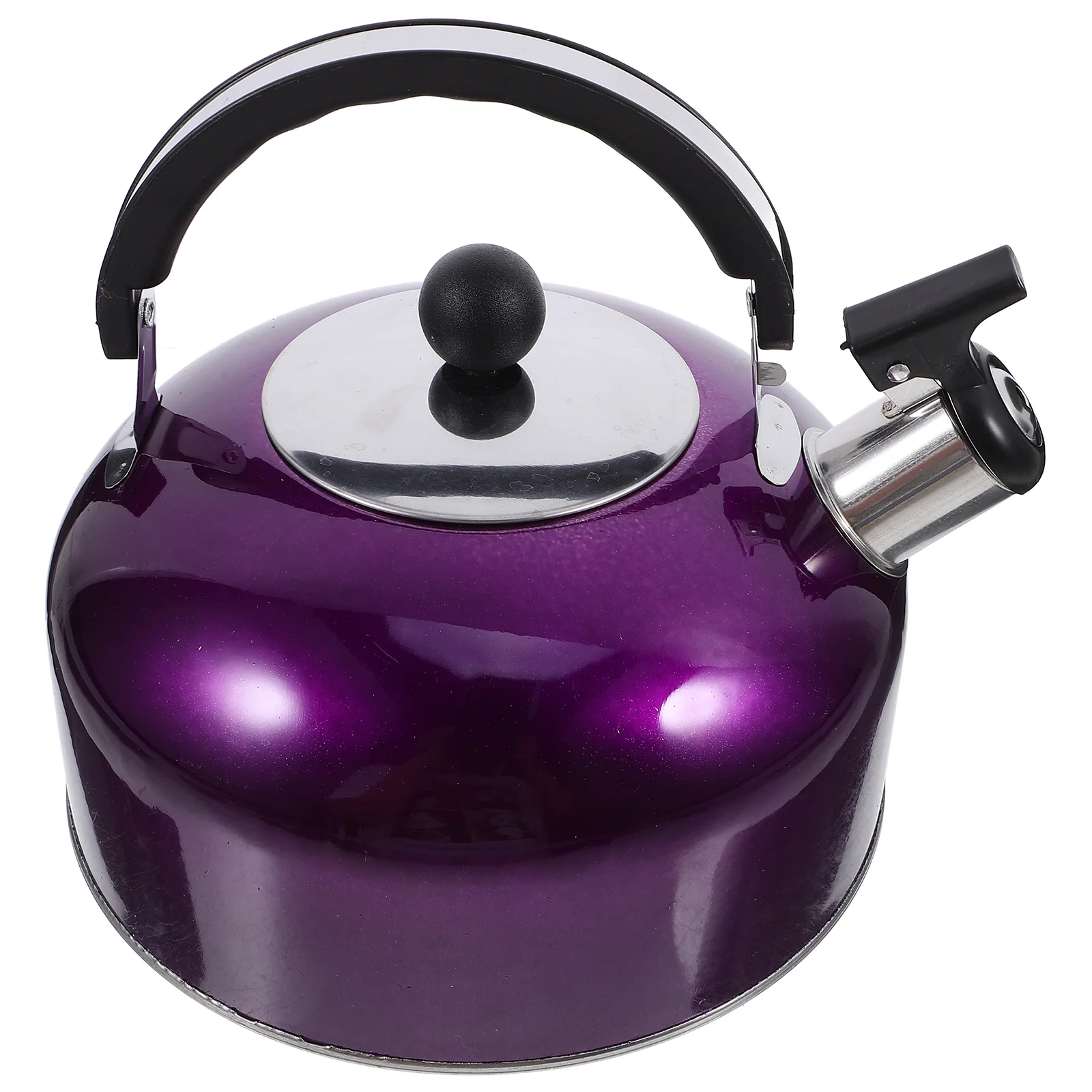 

Stainless Steel Whistling Kettle with Handle Household Pot Spherical Heating Camping Water Jug High Quality Hot Tea for Kitchen