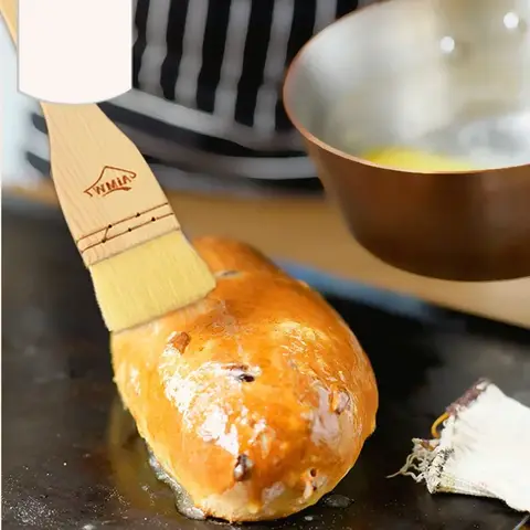 가정용 Mooncake 과자 브러시 나무 손잡이 양모 바베큐 브러시 오일 브러시 베이킹 액세서리 주방 요리 도구