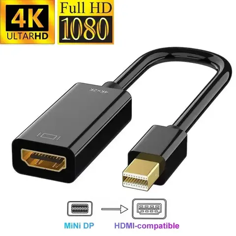 Mini Displayport Cable 4K Adapter 1080P Mini DP Male to HDMI-compatible Female For Apple MacBook Air Pro
