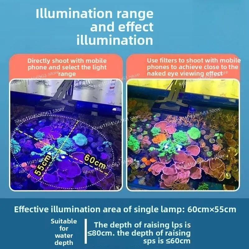 K7 Pro IV Fourth Generation New Seawater Coral Light LED Sea Tank Full Spectrum Sunrise and Sunset Wifi Control