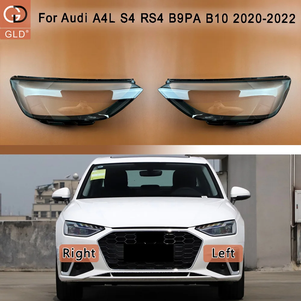 

For Audi A4L S4 RS4 B9PA B10 2020 2021 2022 Transparent Headlight Cover Lampshade Shell Headlamp Housing Durable Lens Plexiglass