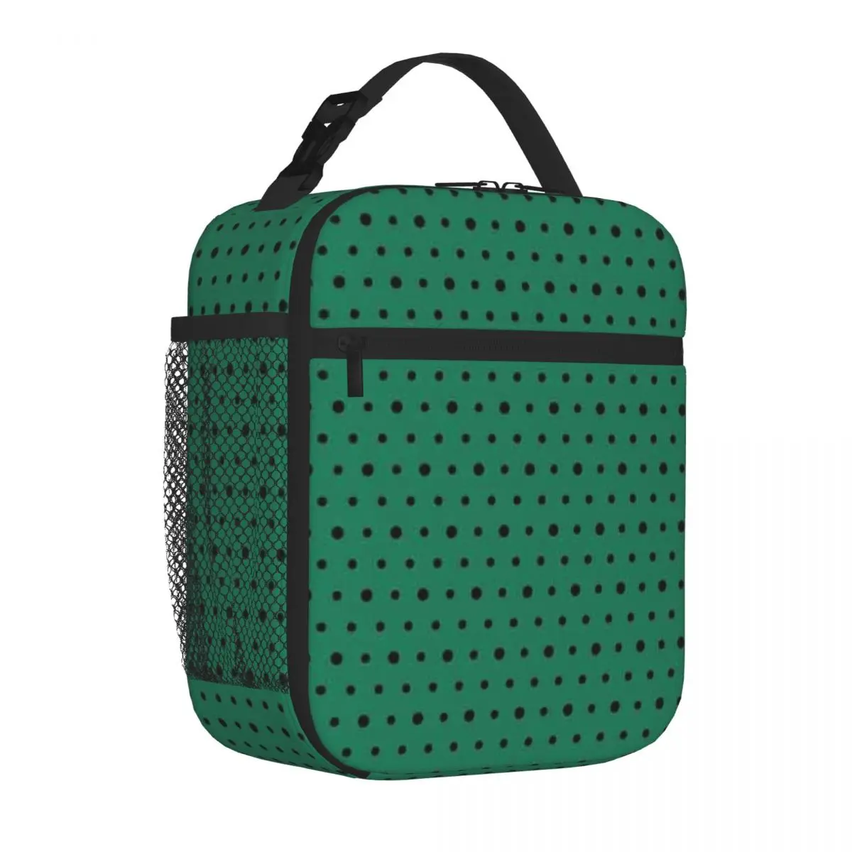 Bestselling Green And Black Polka Dot Pattern Modern Large Lunch Bag Office Outdoor Lunch Commuter Lunch Bag
