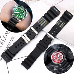 20 22 24mm Silicone WatchBand For Citizen ND Limits Diver Water Ghost Watch Accessories Sports Waterproof Replacement Strap