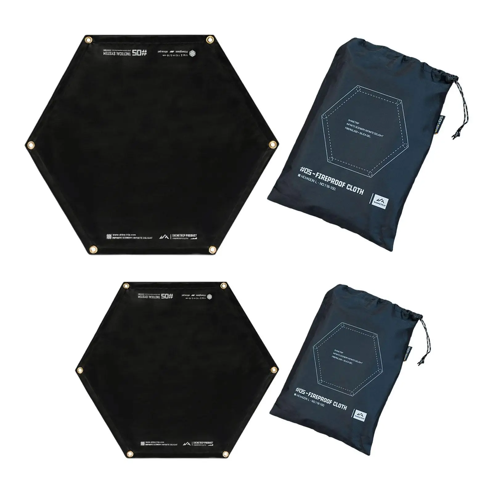 

Fireproof Mat under Grill Mat Flame Retardant Foldable Camping Fire Pit Mat