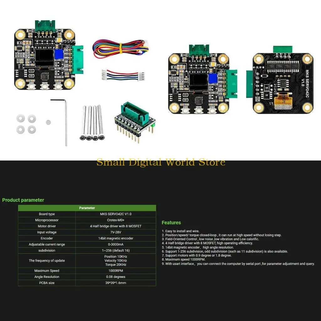 

77UB MKS SERVO42CV1.0 Stepper Motor Driver PCBA Board 4 Half Bridge Driver 8 MOSFET for 3D Printer Parts Silent