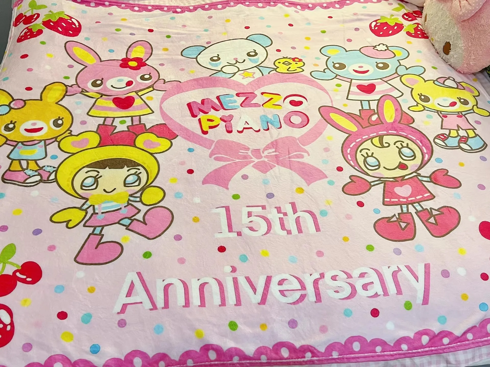 

Spring Summer Sweet Girl Air Conditioning Blanket Sofa Cushion Japanese Cartoon MP Y2k Aesthetic Soft Thin Plush Small Blanket
