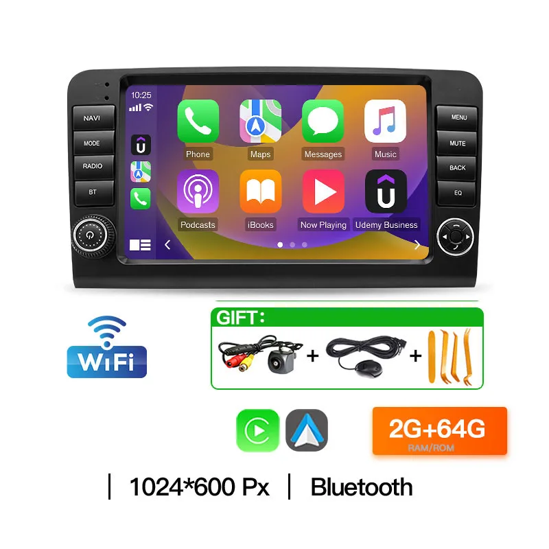 Android 13 Auto Carplay Audio Voor Mercedes Benz ML GL KLASSE W164X164 ML350 Bluetooth GPS Navi Autoradio Video speler Autoradio