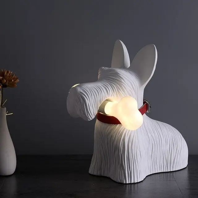 

Creative and personalized Nordic designer cartoon cute little dog desk lamp living room bedroom children's room desk lamp