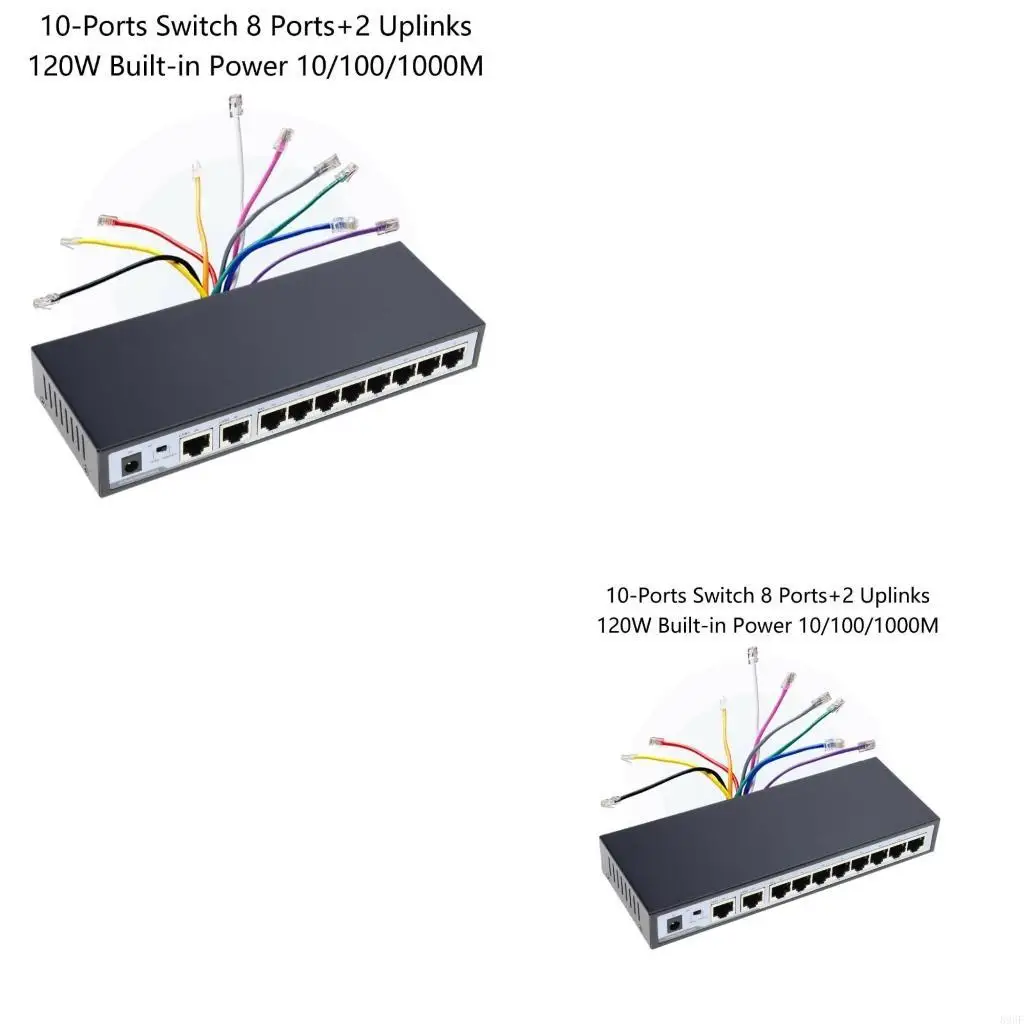 

896F 10Port Switch Gigabit8+2Ethernet Internet 100/1000MNetwork Vlan Splitter