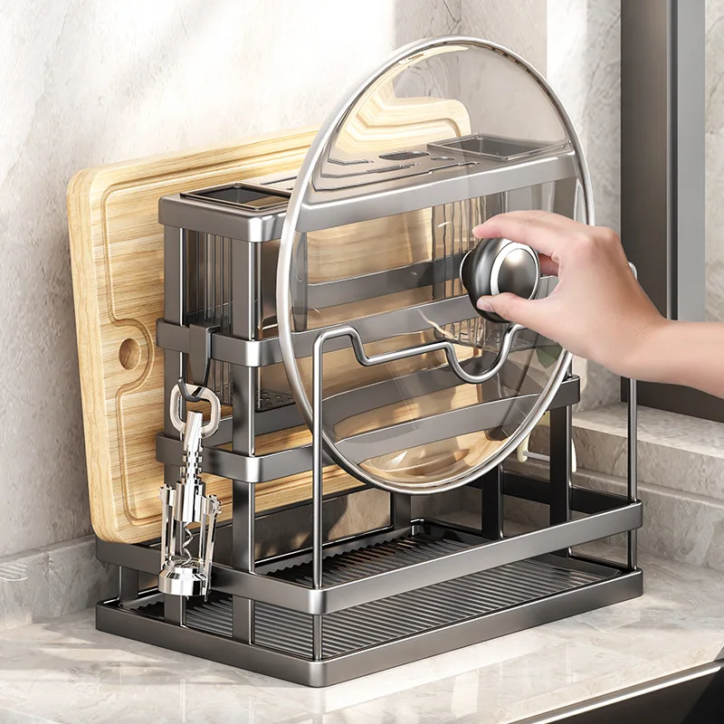 

Держатель кухонного ножа, стеллаж для хранения, многофункциональная клетка для палочек для еды, бытовая овощная доска, режущий инструмент