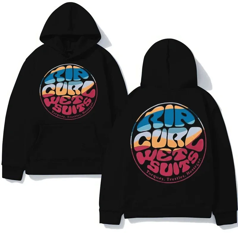 2025 tendencia Rip Curl mujeres sudaderas con capucha invierno estampado hombres pulóver con capucha sudaderas marca Joggers manga larga polar sudadera Tops