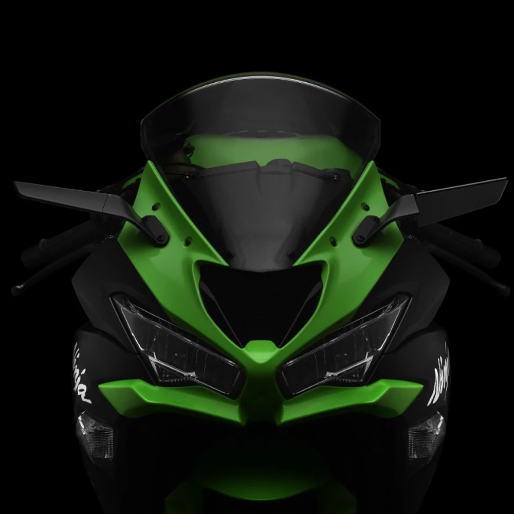 For Kawasaki Ninja ZX4R ZX4RR ZX6R Ninja 636 Rearview Mirrors Stealth Mirrors Sport Winglet Mirrors Adjustable Stealth Mirrors