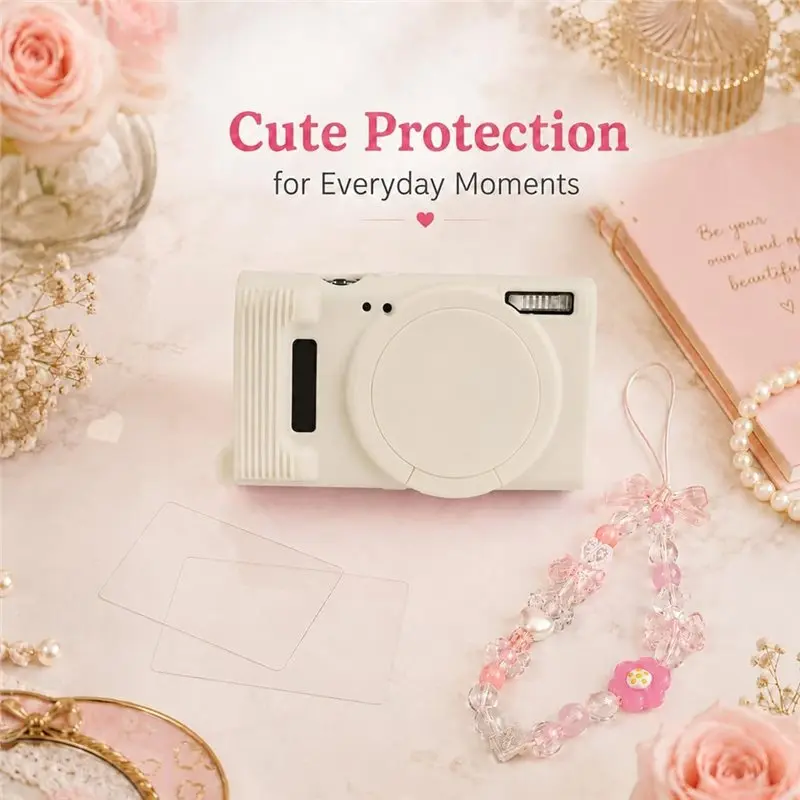 Best-For Canon ELPH 360/IXY 650 Compatible 1PCS Silicone Camera Case With Detachable Lens Cover- Wear-Resistant& Drop-Proof